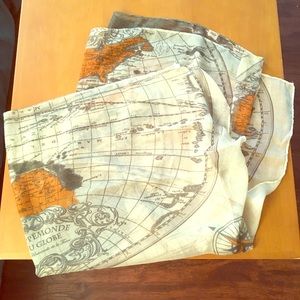 World Map Scarf